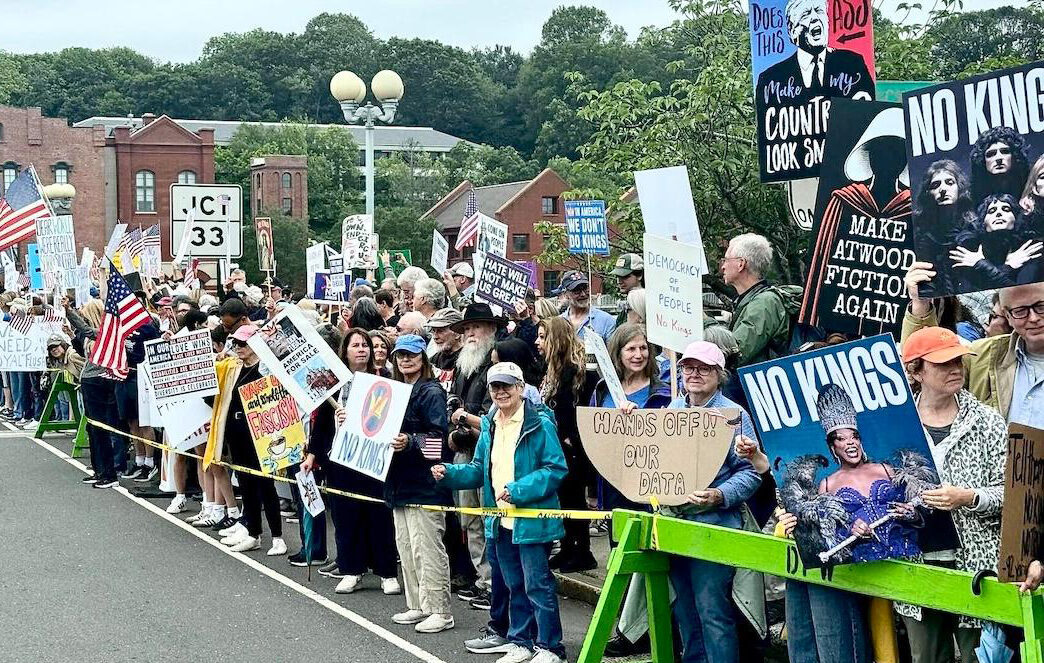 Westport No Kings protest 2